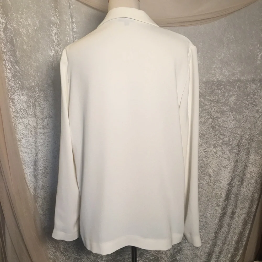 Topshop Ivory Double-Breasted Blazer